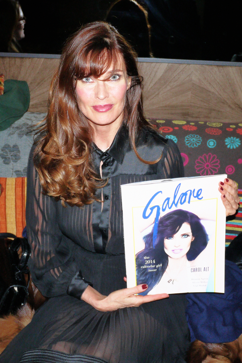 Carol Alt with her Galore Mag cover
