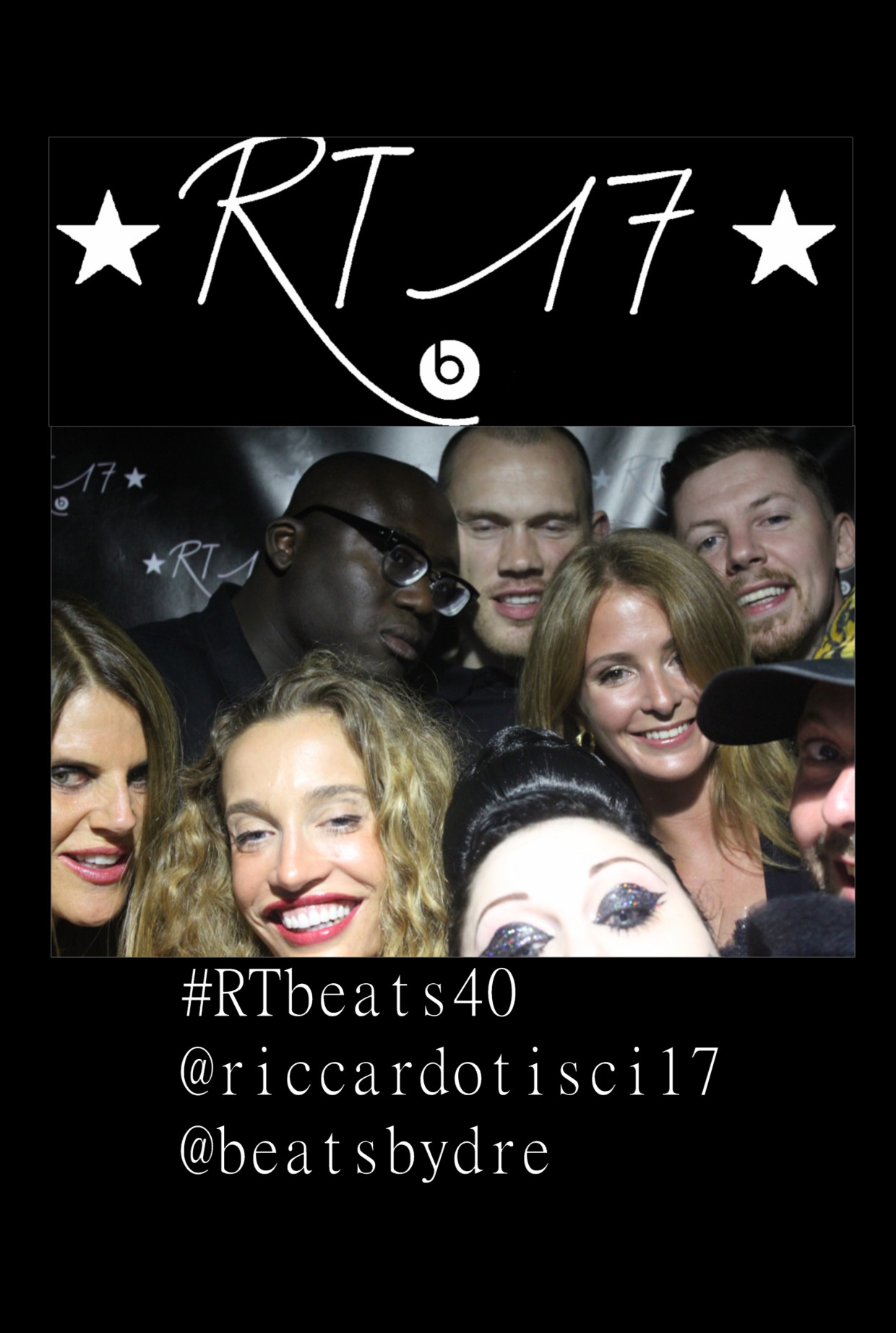 Professor Green, Millie Manckintosh, Edward Enniful, Beth Ditto and Anna Del Russo joined Beats by Dre to wish Riccardo Tisci Happy 40th in the Beats by Dre photobooth