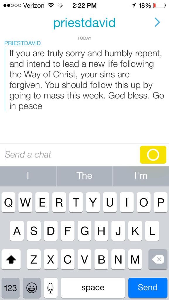 Snapchat + Sinning = Meet Your New Priest