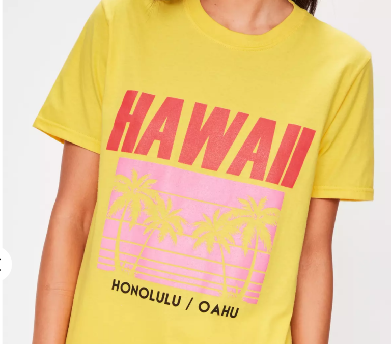 yellow hawaii t shirt