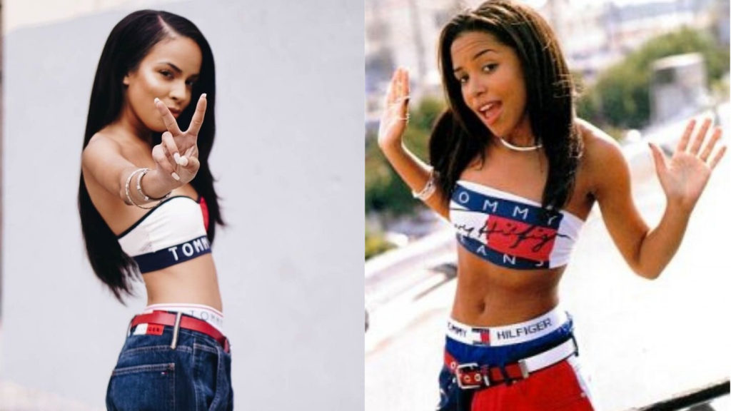 aaliyah wearing tommy