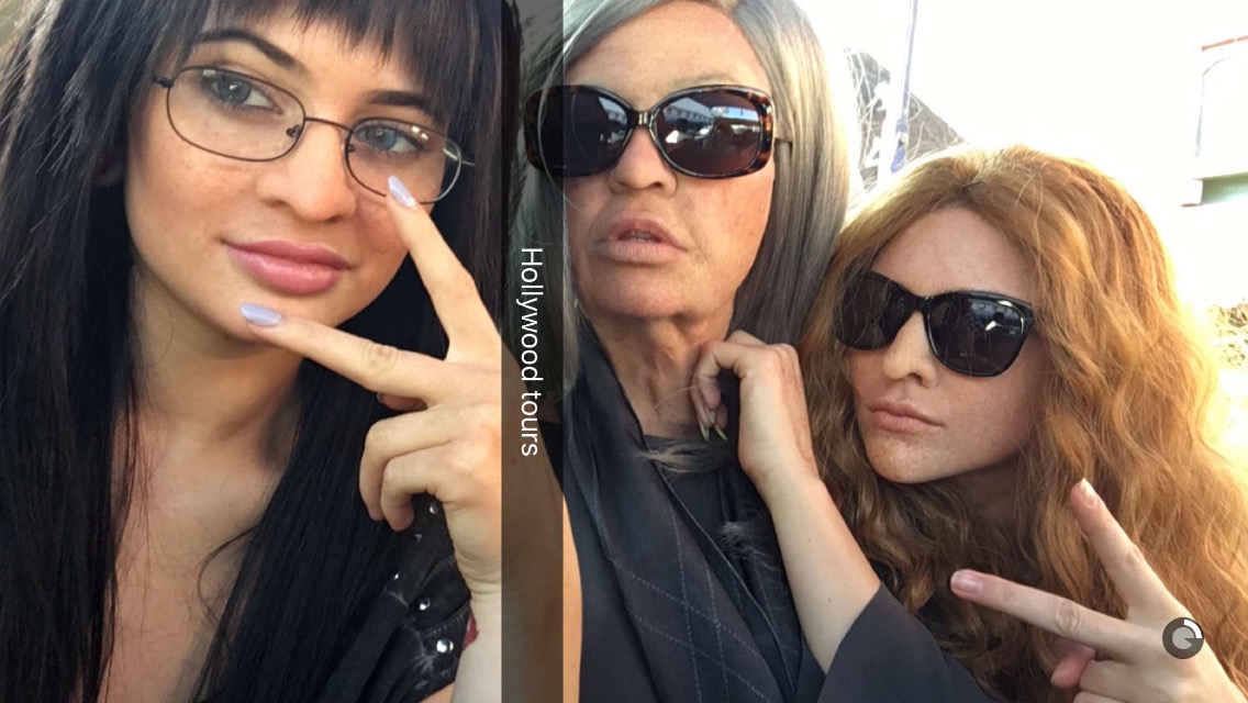 Kylie Jenner & Khloe Kardashian Do Hollywood Bus Tour in Disguise