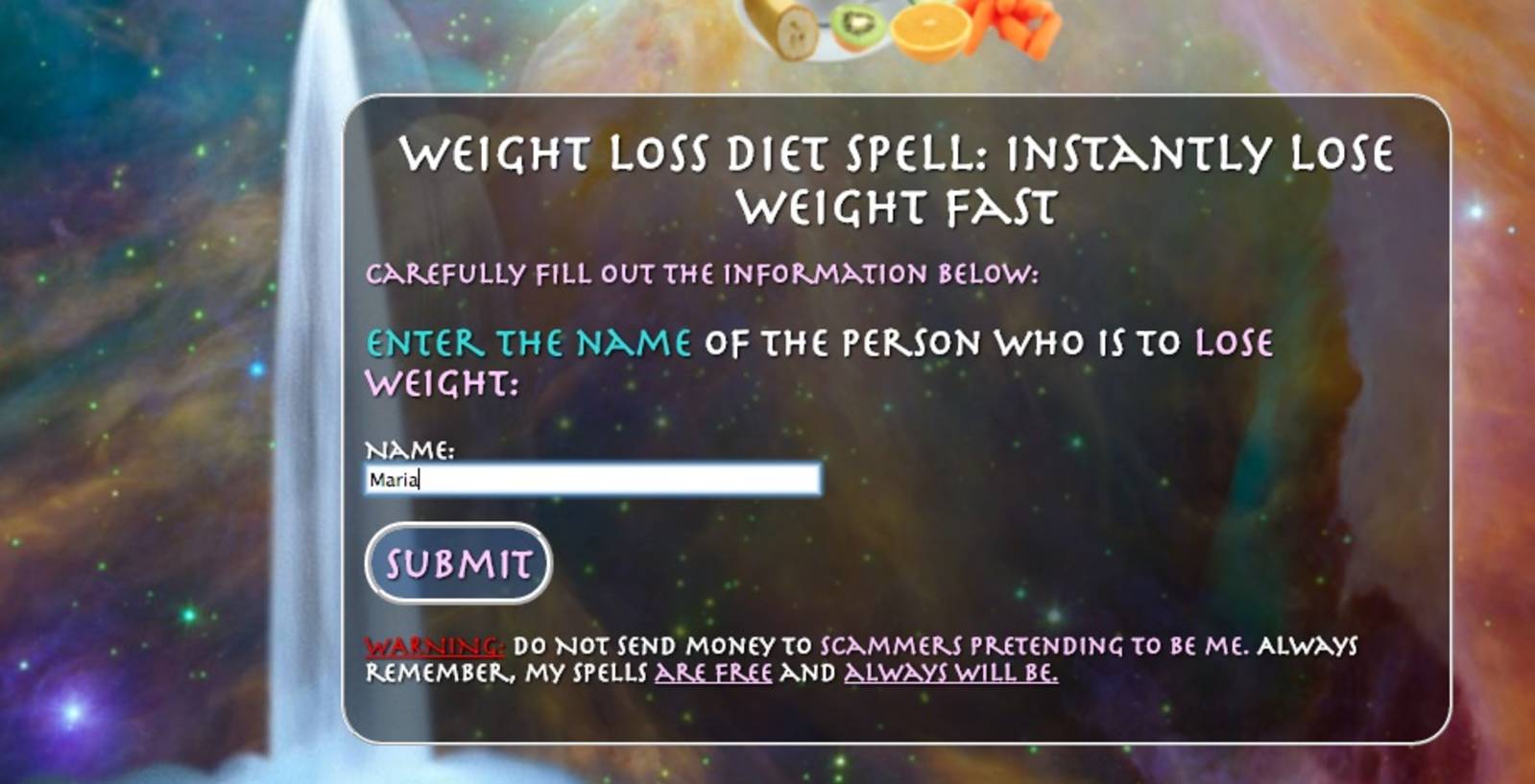 Spell To Get Skinny